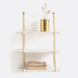 La Redoute Interieurs Wandrek in marmer en messing L40 cm, Fitia