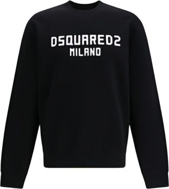 Dsquared2 Black Cotton Sweatshirt