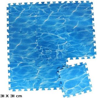Trade Shop Trade Shop - Set 9 Pz Piastrella Design Acqua 31x31x1cm Puzzle Eva Piscina Protezione 980197