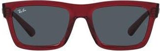Ray-Ban Warren 54mm Rectangular Sunglasses in Transparent Red at Nordstrom Rack
