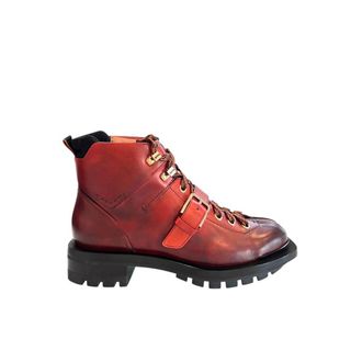 Santoni Red Leather Women Womens Boot