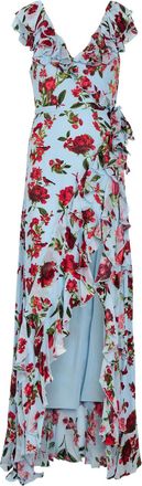 Alice & Olivia Kristen Ruffled Chiffon Maxi Dress - Multicoloured - 12 (UK16 / XL)