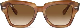 Ray-Ban Occhiali da sole State Street squadrati - Marrone