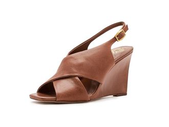 Vince Camuto Ameira Criss-cross Wedge Womens Wedge Shoes Brandy : 6.5 M, Leather