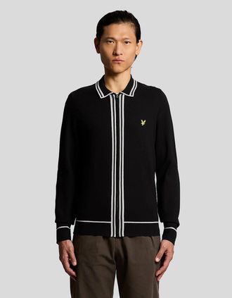 Lyle & Scott Lyle And Scott Mens Tipped Full Zip Knitted Jumper - Size: XXL