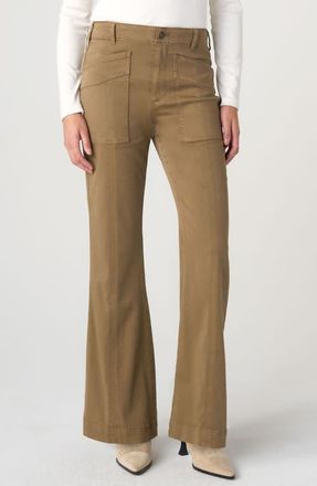 Liverpool Patch Pocket Stretch Cotton Blend Pants in Oak Brown at Nordstrom, Size 10P