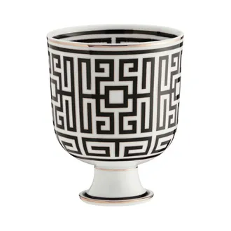 Ginori 1735 Home, Dames, Zwart, ONE Size, Labirinto Cachepot Vaas