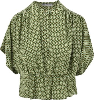 Attic and Barn Shirts - Dames - Blouses - Groen - XS - Leer - Overhemden