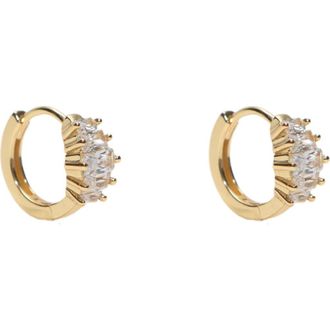 Argento Vivo Cubic Zirconia Huggie Hoop Earrings in Gold at Nordstrom Rack