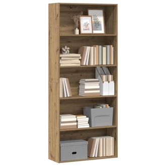 Berkfield Home Classic Book Cabinet Artisian Oak 80x30x189 cm Engineered Wood in Brown | Size: 80 x 30 x 189 cm