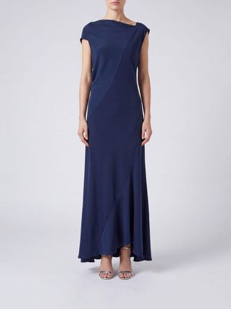 Alberta Ferretti Abito lungo da cerimonia modello sottoveste in raso