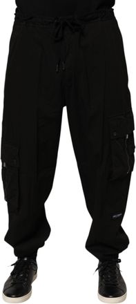 Dolce & Gabbana Black Cotton Cargo Jogger SweatMens Mens Pants