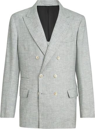 Brunello Cucinelli Blazer met dubbele rij knopen - Grijs