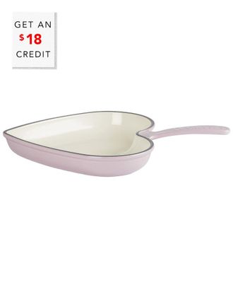 LE CREUSET Traditional Pink Heart Skillet With $18 Credit