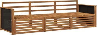 vidaXL Conjunto De Sof&aacute;s De Exterior 3 Uds. Natural Vidaxl