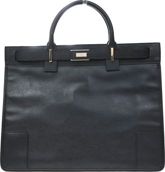 Gucci Business Leather Black Leather Handbag (Pre-Owned)