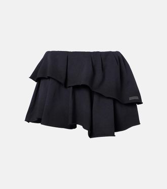 Acne Studios Minifalda en mezcla de algod&oacute;n