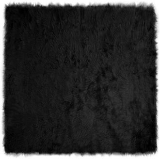 vidaXL Alfombra De Imitaci&oacute;n De Piel De Oveja Tafalla Negro Vidaxl