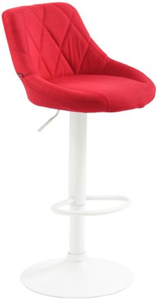 Clp Clp - Taburete De Bar Lazio Tapizado En Tela Rojo Blanco