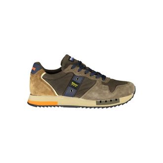 Blauer Verde Leren Heren Sneakers