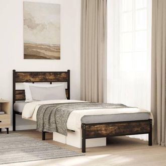 vidaXL Giroletto senza Materasso con Testiera Rovere Sonoma 75x190 cm - Vidaxl