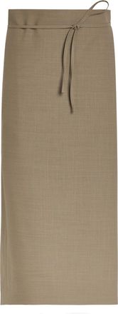Calvin Klein Hallie Wool Midi Wrap Skirt - Grey - 44 (UK12 / M)