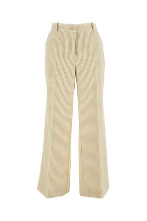P.A.R.O.S.H. Wide-Leg Corduroy Trousers With Vertical Ribbed Texture