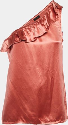 Joseph Salmon Pink Satin One Shoulder Top