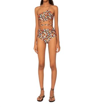 Agua Bendita Azucena La Fania Noche Bikini Top In Multi Color