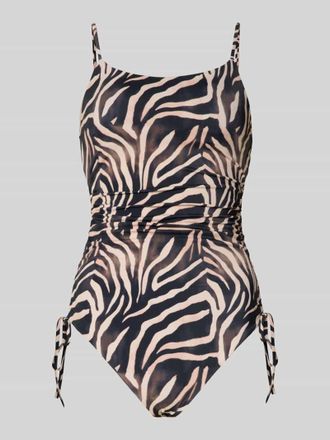 HUGO BOSS Badeanzug mit seitlichen Raffungen Modell FANCY in Black, Gr&ouml;&szlig;e XL