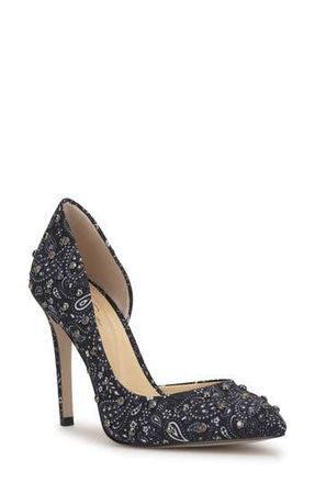 Jessica Simpson Prizma Paisley Pump in Midnight/White at Nordstrom Rack, Size 7.5