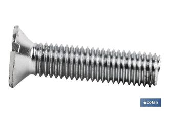 cofan Din-963 C-6 M-6 X 100 Z Caja 100 Unid., Tornillo M&eacute;trico Avellanado Din-963 Zincado, Mortaja Ranurado. Medidas Desde M-3 Hasta M-12 - Cofan