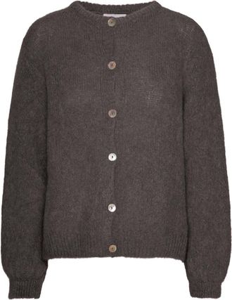 Americandreams Susan Alpaca Cardigan - Dames - Vesten - Grijs - L - Wol - Truien & Vesten