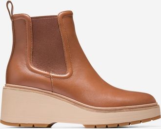 Cole Haan Womens Zer&oslash;grand Cityquest Waterproof Wedge Boots - Brown Size 10.5