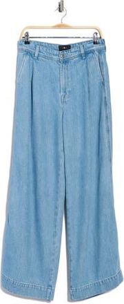 7 For All Mankind Denim Lustre Pleated High Waist Trouser Jeans in Annandale at Nordstrom Rack, Size 32Regular