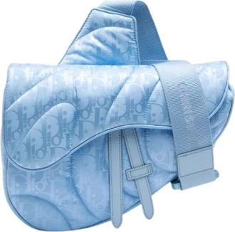 Dior Pre-owned Vintage Nylon Crossbody Bag - Dames - Vintage Schoudertas - Blauw - ONE Size - Nylon - Vintage
