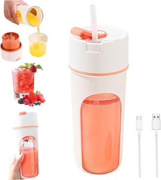 OEM Batidora De C&iacute;tricos Port&aacute;til De 2 Piezas De 480 Ml, Con Puerto Usb Y 6 Mensajes Para Batidos En El Gimnasio