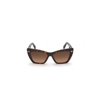 Tom Ford Sunglasses, female, Brown, 55 MM, Bold Cat-Eye Sunglasses - Wyatt Ft0871 52F