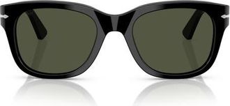 Persol Gender Inclusive PO3372S 53mm Square Sunglasses in Black/green at Nordstrom