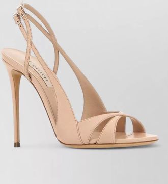 Casadei leather sandals open toe slingback strap