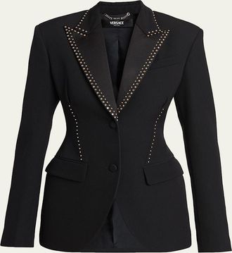 Versace Studded Single-Breasted Jacket