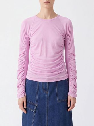 J.W.Anderson Long-Sleeved Slim Fit Ruched Top in Cotton Blend