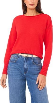Vince Camuto Roll Neck Sweater in Rose Red at Nordstrom, Size X-Large