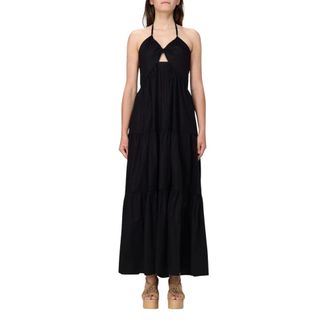Twinset Maxi Dresses, female, Black, S, Red Elegant Midi Dress