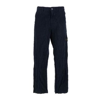 Stone Island Straight Trousers, male, Blue, Size: W33 Straight Trousers