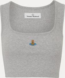 Vivienne Westwood Cropped Rib Vest Rib Jersey Grey XS Women