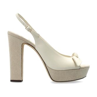 Jimmy Choo London High Heel Sandals, female, Beige, Size: 8 1/2 US Ziva 120 Platform Sandals