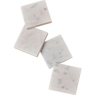 Be Home White Marble Square Coasters - Set of 4 at Nordstrom