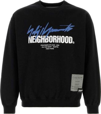 Yohji Yamamoto Black Crew Neck Sweatshirt