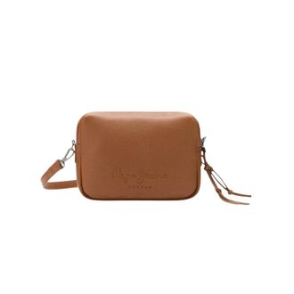 Pepe Jeans London Tassen, Dames, Bruin, ONE Size, Leren Look Crossbody Tas
